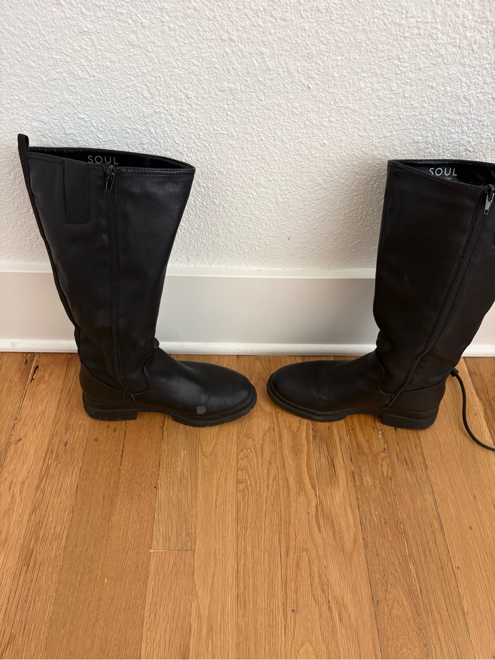 SOUL Orchid Wide Calf Tall Black Riding Boots